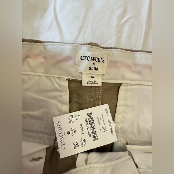 J. Crew Crewcuts | Boys 14 | Beige Slim Pant In Flex Chino | NWT - Picture 3 of 9